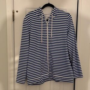 Talbot’s Blue and White Striped Hoodie